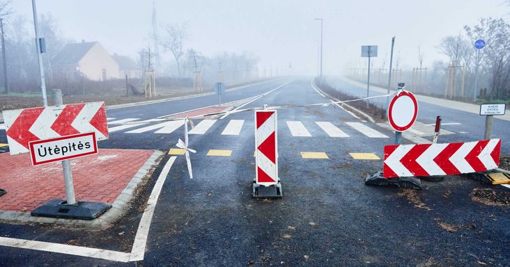 Az eső miatt ma nem zárják le a Szombathelyen a Körmendi úti körforgalmat